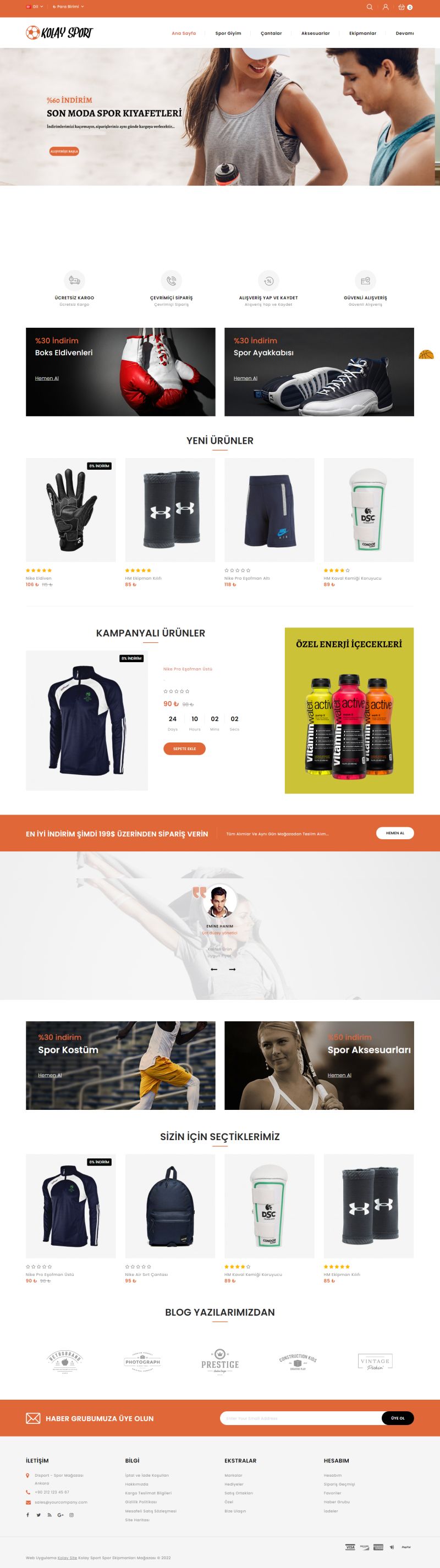 Spor Ürünleri Satış Sitesi Spor Ürünleri Satış Sitesi