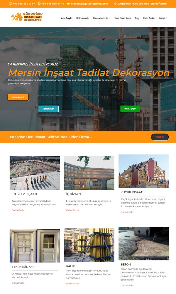 Gündoğdu İnşaat Yapı