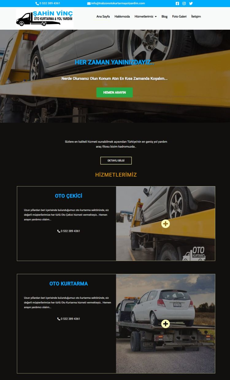 Şahin Vinç Oto Kurtarma