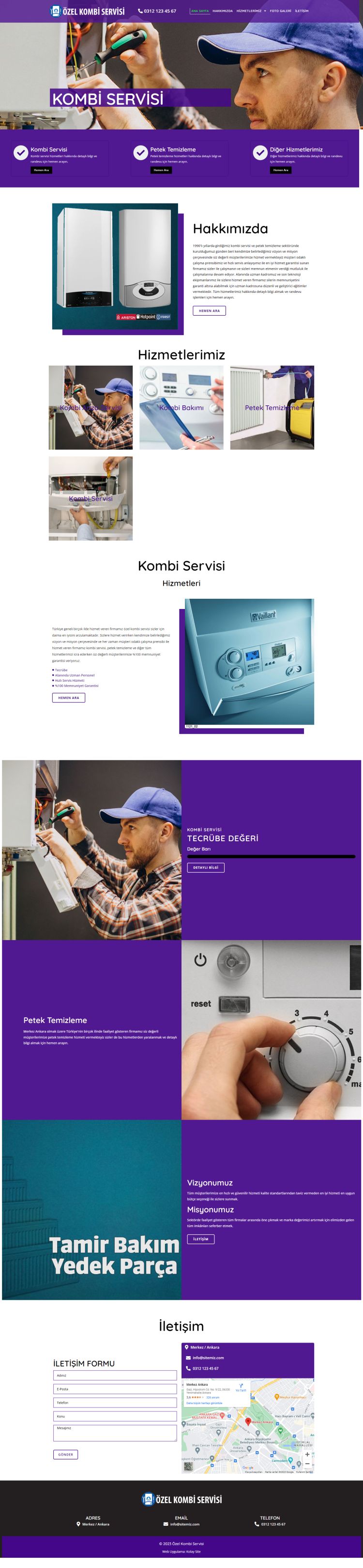 Teknik Servis Kombi Servisi Tasarım Paketi 03