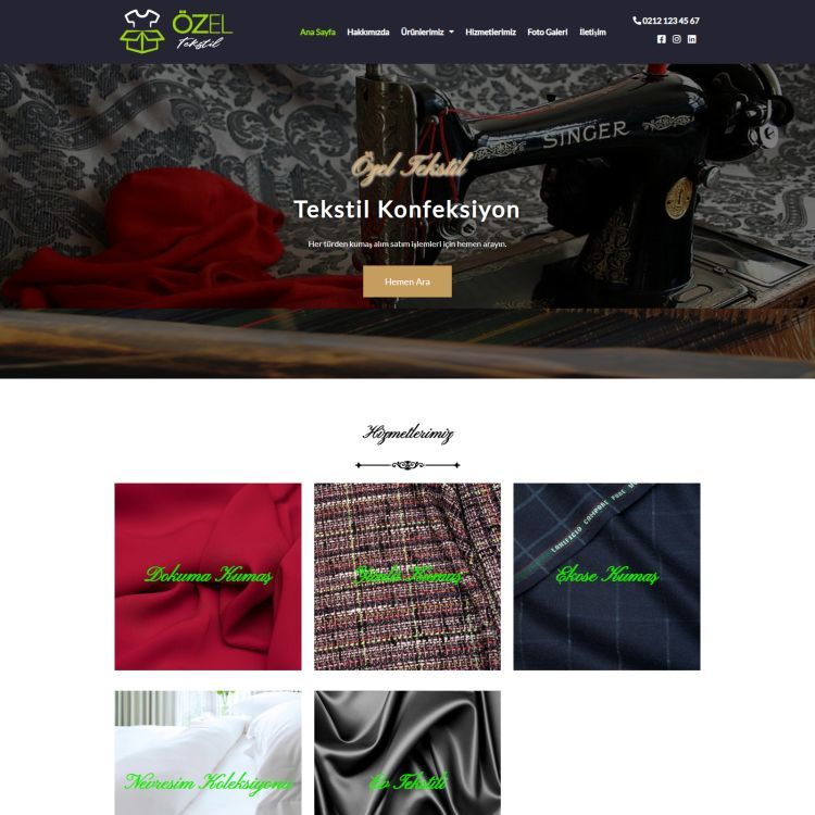 Tekstil Konfeksiyon Firması Tasarım Paketi 01